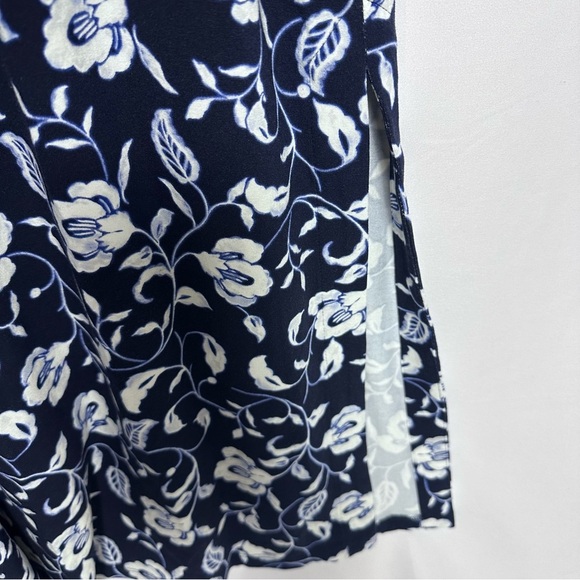 J. Jill Wearever Collection Maxi Navy Floral Sleeveless Maxi Dress NWT sz S - Picture 6 of 11